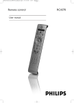 Philips RC4370 Universal Remote User Manual