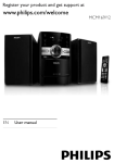 Philips MCM169/12 Stereo System User Manual