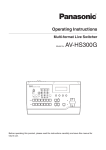 Philips AV-HS300G Switch User Manual