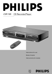 Philips 765 CD Player User Manual