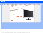 Philips 240SW9 Computer Monitor User Manual