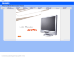 Philips 230w5 Computer Monitor User Manual