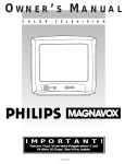 Philips 1-IB7771 E001 CRT Television User Manual