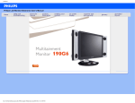 Philips 190EW8 Computer Monitor User Manual