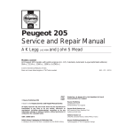 Peugeot 205 Automobile Parts User Manual
