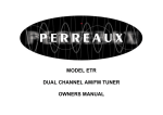 Perreaux MODEL ETR Stereo System User Manual