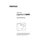 Pentax 33WR Digital Camera User Manual