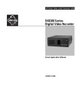 Pelco DX8100 DVR User Manual