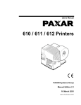 Paxar 610 Printer User Manual