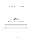 Parasound Z Series Turntable User Manual