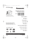 Panasonic VDR-D300 Camcorder User Manual