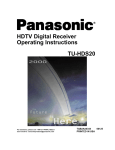 Panasonic TU-HDS20 TV Receiver User Manual