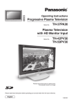 Panasonic TH-42PV30 Flat Panel Television User Manual