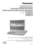 Panasonic TH-42PR11UK Flat Panel Television User Manual