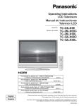 Panasonic TC 23LX60 Flat Panel Television User Manual