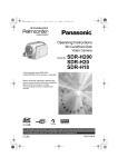 Panasonic SDR-H18 Camcorder User Manual