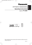 Panasonic PT-LM2E Projector User Manual