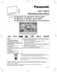 Panasonic PT-61LCZ70 Projection Television User Manual