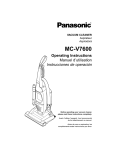 Panasonic MC-V7600 Vacuum Cleaner User Manual