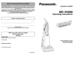 Panasonic MC-V5258 Vacuum Cleaner User Manual