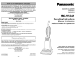 Panasonic MC-V5241 Vacuum Cleaner User Manual