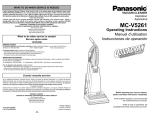 Panasonic MC-V5117 Vacuum Cleaner User Manual