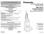 Panasonic MC-V414 Vacuum Cleaner User Manual