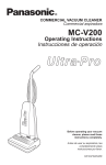 Panasonic MC-V200 Vacuum Cleaner User Manual