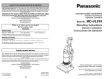 Panasonic MC-UL910 Vacuum Cleaner User Manual