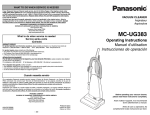 Panasonic MC-UG383 Vacuum Cleaner User Manual