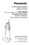 Panasonic MC-UG223 Vacuum Cleaner User Manual