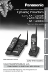 Panasonic KX-TG2382B Telephone User Manual