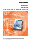 Panasonic KX-TDA30 Telephone User Manual
