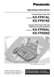 Panasonic KX-FP81AL Fax Machine User Manual