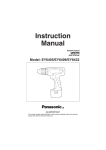 Panasonic EY503B Cordless Drill User Manual