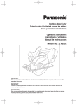 Panasonic EY3552 Cordless Saw User Manual