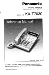 Panasonic electronic modular switching system Telephone User Manual