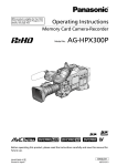 Panasonic AG-DTL1P VCR User Manual