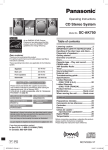Panasonic 377 Stereo System User Manual