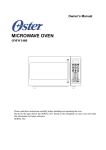 Oster OMW1480 Microwave Oven User Manual