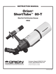 Orion 8 EQ Telescope User Manual