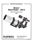 Orion 80-A Telescope User Manual