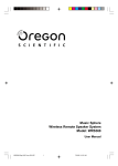 Oregon WRS368 Speaker System User Manual