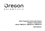 Oregon Scientific RMR391PU Clock Radio User Manual