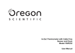 Oregon Scientific RAR232 Thermometer User Manual
