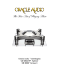 Oracle Audio Technologies 2000 Transport Turntable User Manual