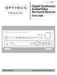 Optimus STAV-3580 Home Theater System User Manual