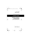 Optimus SCR-96 Cassette Player User Manual