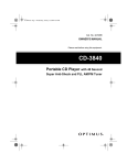 Optimus CD-3840 Portable CD Player User Manual