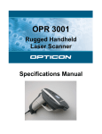 Opticon OPR 3001 Scanner User Manual